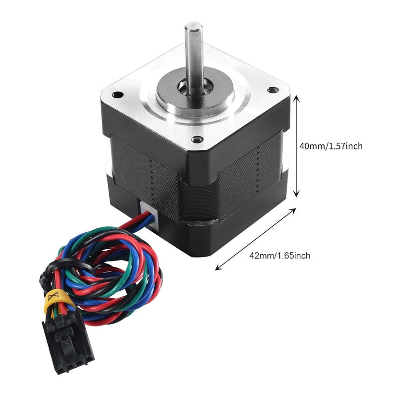 FYSETC Prusa i3 MK3 MK3S+ X-Axis Step Motor NEMA17 42-40 Motor 2 Phase 1.8° Shaft 20mm with 350mm/13.7inch Integrated Connecting Wire for Prus i3 MK2 MK52 MK3S X Axis 3D Printer Parts or CNC Machine - Image 2